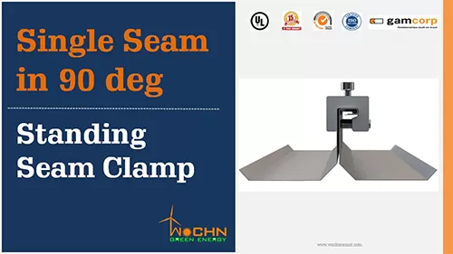 Montaje solar de una sola costura