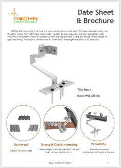 Folleto de gancho para techo de tejas WOCHN 66#
