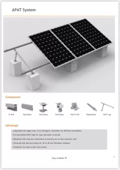 Folleto del sistema de montaje solar APAT