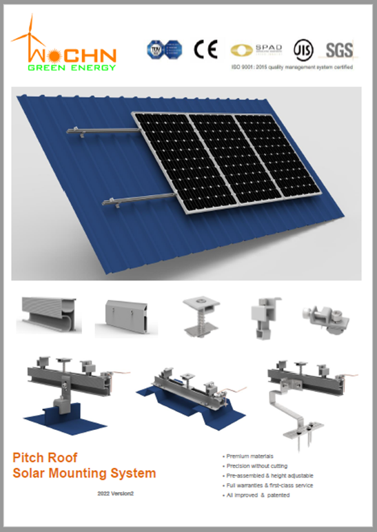 WOCHN Montaje solar de techo inclinado